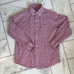 Vineyard Vines Red and White Plaid Shirt